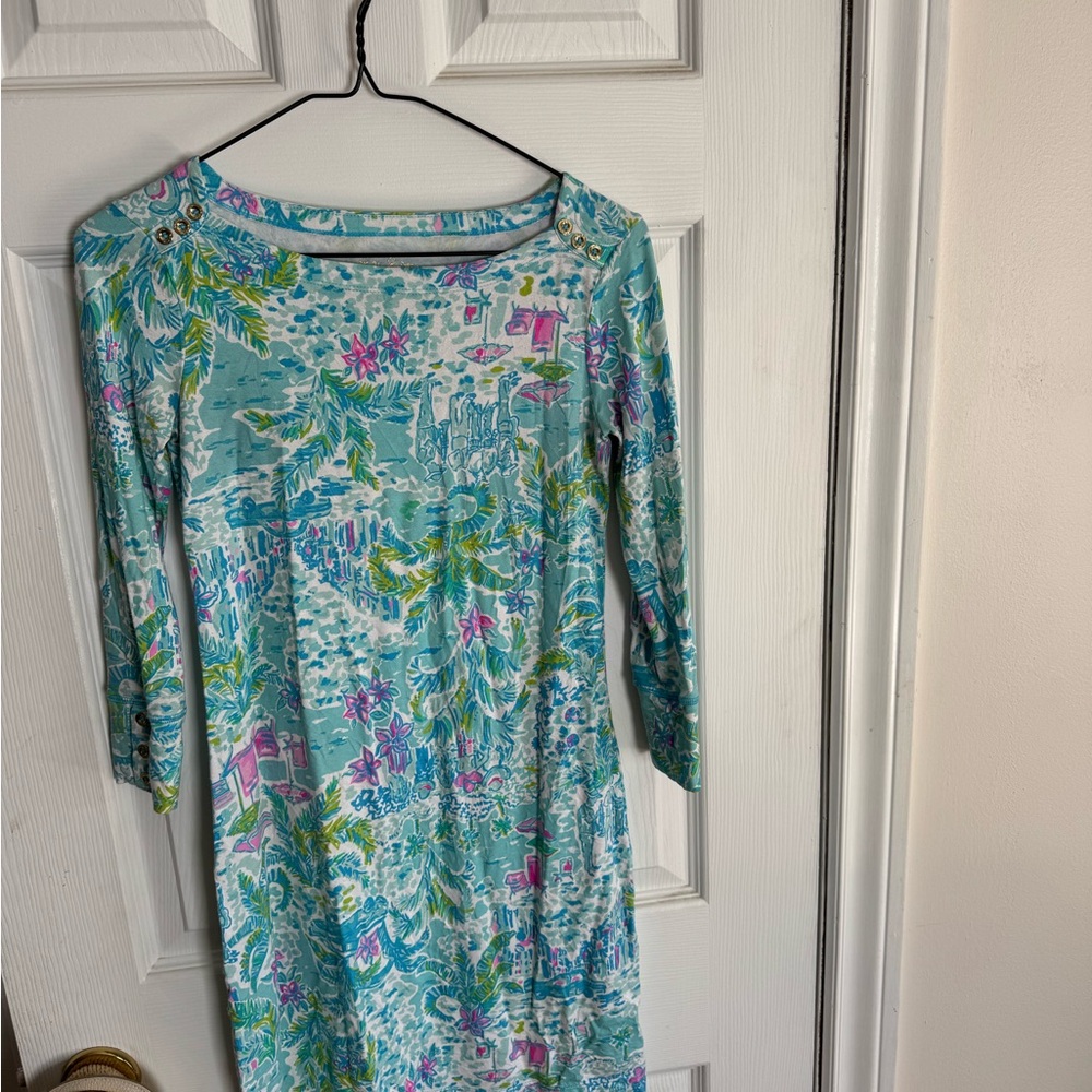 Lilly Pulitzer Blue and Pink Floral Dress